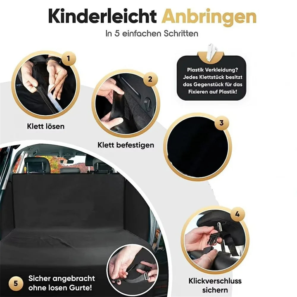 SUV Cargo Liner Trunk Mat Waterproof Anti Dirt Pet Carrier Pad Thick Car Dog Mat For Trunk Protection - Black - 3