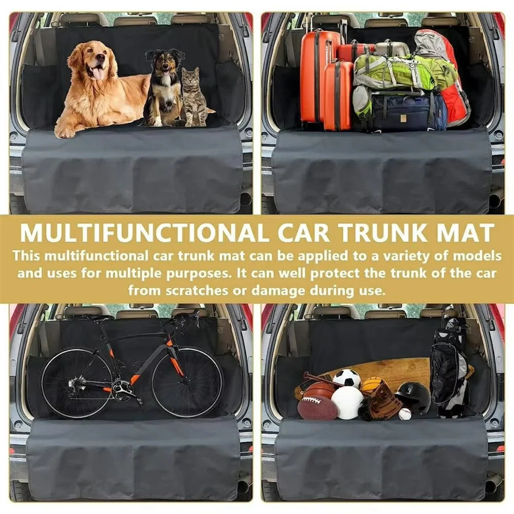 SUV Cargo Liner Trunk Mat Waterproof Anti Dirt Pet Carrier Pad Thick Car Dog Mat For Trunk Protection - Black - 4