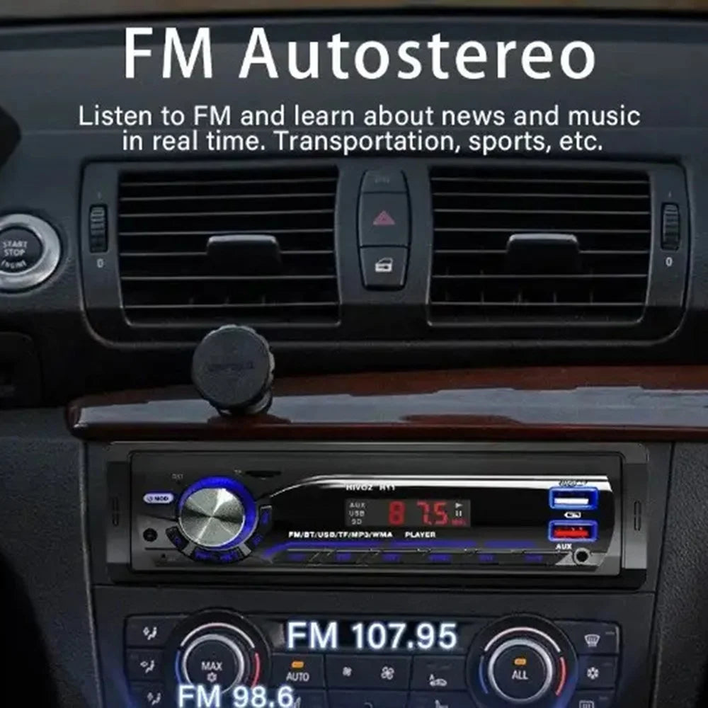 1059 Car MP3 Player Bluetooth-Compatible FM Radio Vehicle Audio System Support TF Card / U Disk - 2