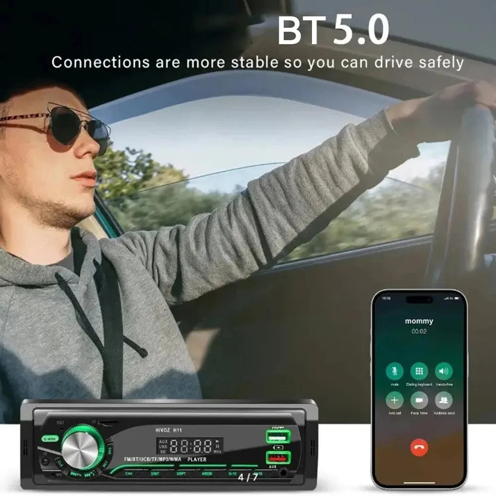 1059 Car MP3 Player Bluetooth-Compatible FM Radio Vehicle Audio System Support TF Card / U Disk - 3