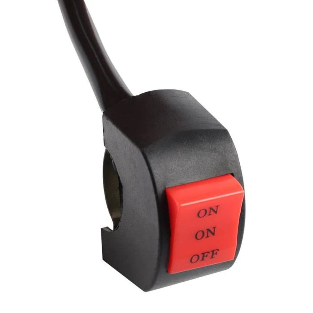 Universal Motorcycle Handlebar LED Light Switch 3 Wires Headlight On / Off Control Button - 5