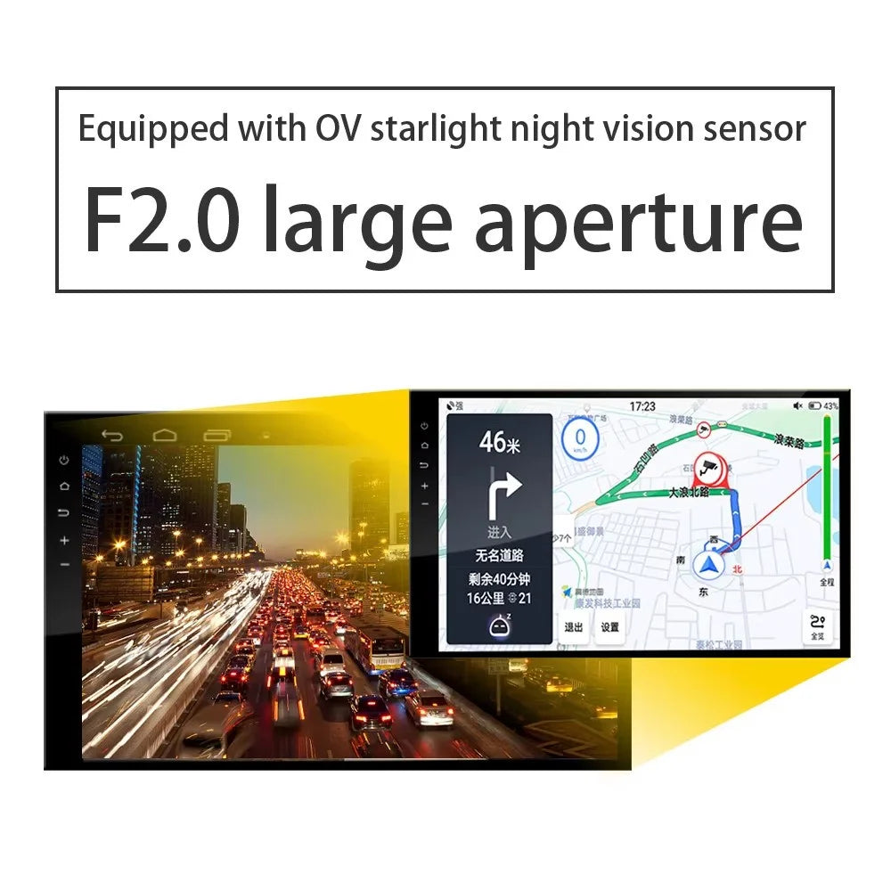 T960P 9 Inch Large Screen Car Driving Recorder 4-Channel Monitoring Dash Cam with F10 Night Vision Backup Camera - 4