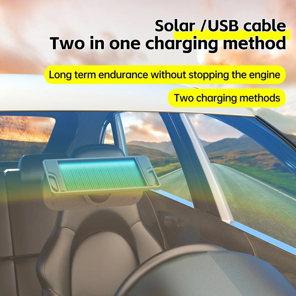 T13 Car TPMS Real Time Display Solar / USB Charging Tire Pressure Monitoring System with 4 Internal Sensors - 7