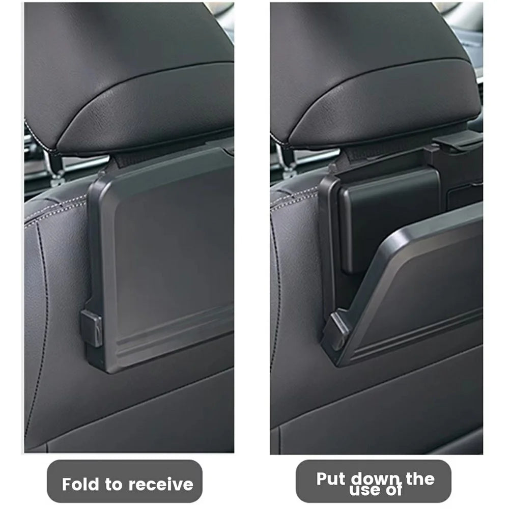 Plastic Car Seat Tray Table Foldable Backseat Desk for Eating Working Multi-Purpose Vehicle Organizer - 5