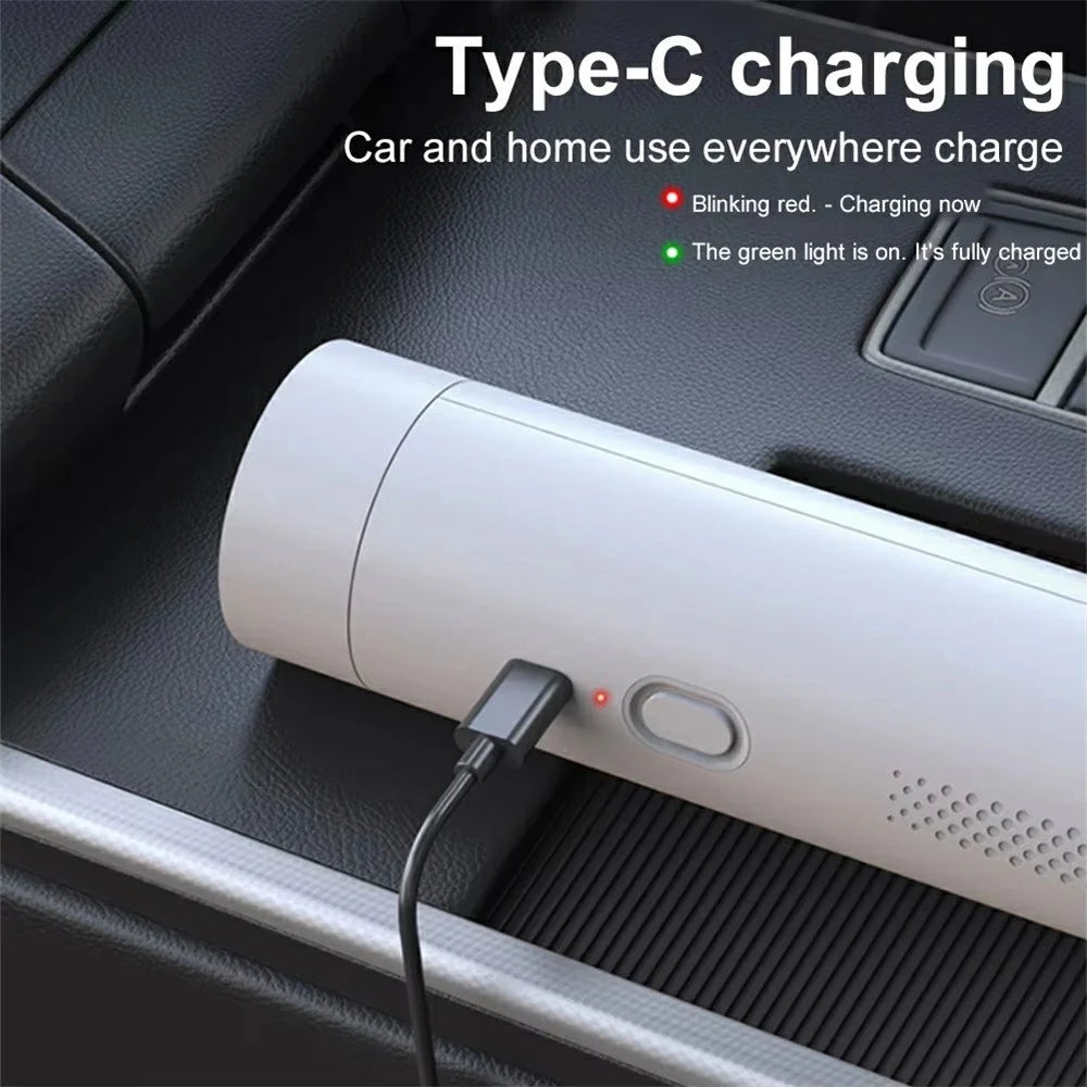 Brushless Motor Car Vacuum Cleaner 200W High Power Multifunction Handheld Cordless Suction Blower - White - 7