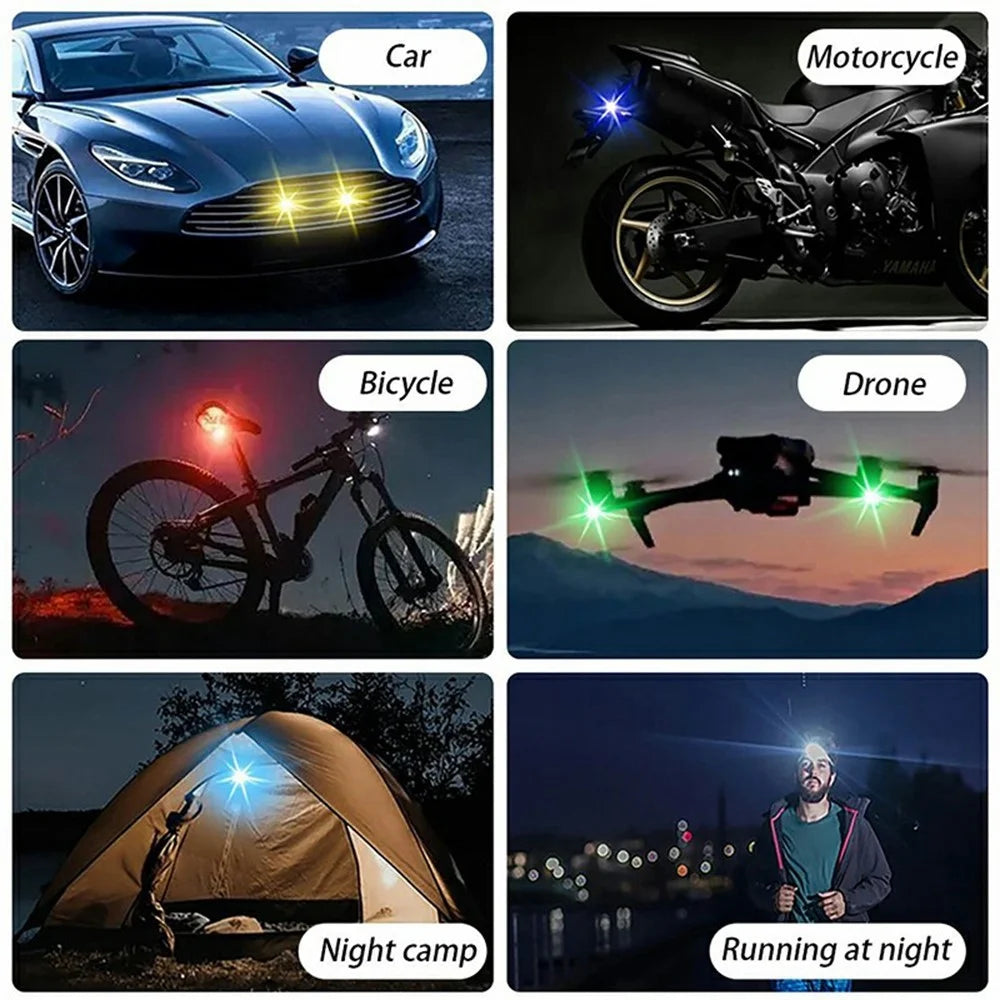 Magnetic Fixation Remote Control Wireless LED Strobe Light for Car / Motorcycle / Drone 8 Colors 10 Modes Warning Lamp - 6