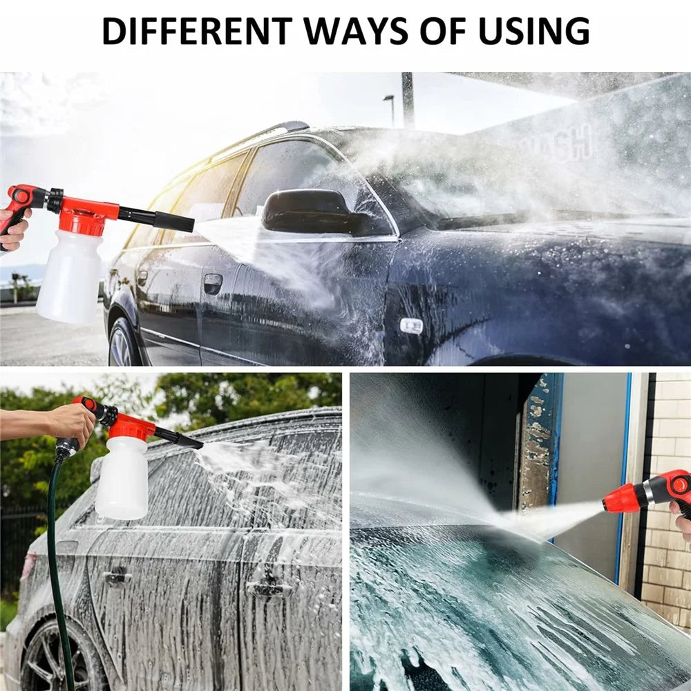 38Pcs Car Washing Tools Cleaning Kit with Foam Gun Electric Brush Window Cleaner and Detailing Brush Set - 3