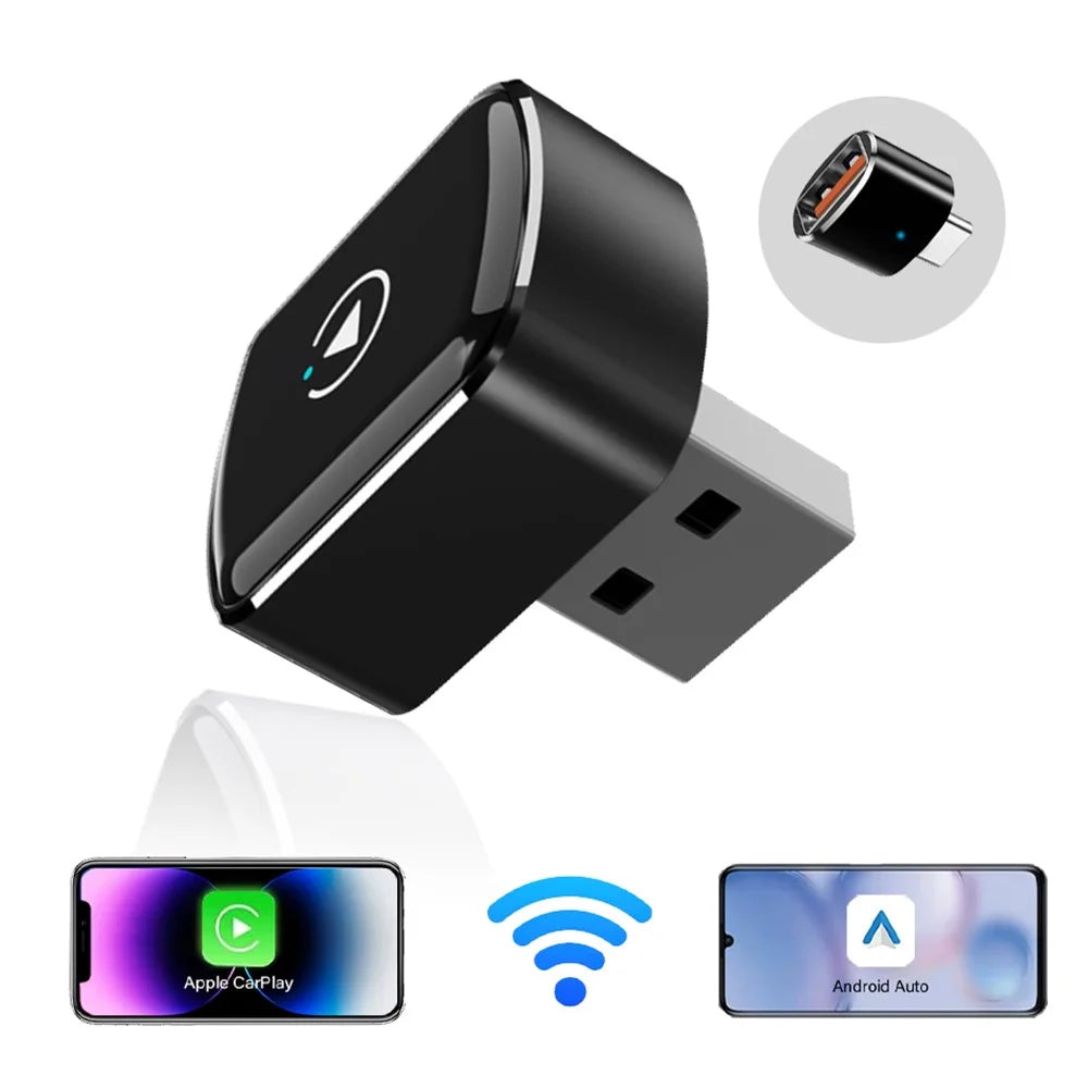 M26 2 in 1 For CarPlay / Android Auto Wired to Wireless Car Adapter 5.8G / 2.4G Dual Band WiFi Bluetooth-compatible USB Dongle - 1
