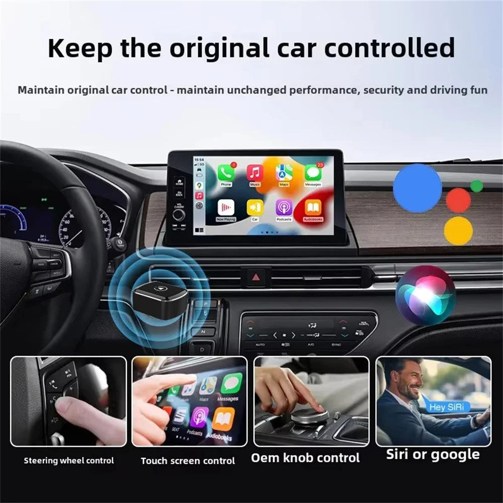 M26 2 in 1 For CarPlay / Android Auto Wired to Wireless Car Adapter 5.8G / 2.4G Dual Band WiFi Bluetooth-compatible USB Dongle - 7