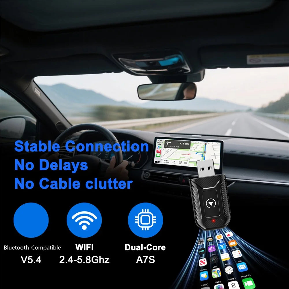 M30 2 in 1 AI Box Wireless Car Adapter for CarPlay / Android Auto Upgrade Compatible with Built-in CarPlay / Android Auto Vehicles - 6