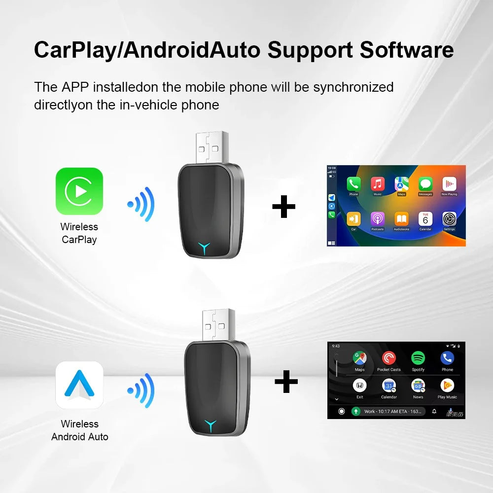 M34 2 in 1 AI Box Wireless Car Adapter for Upgrading Wired CarPlay / Android Auto to Wireless Compatible With Built-in CarPlay / Android Auto Vehicles - 3