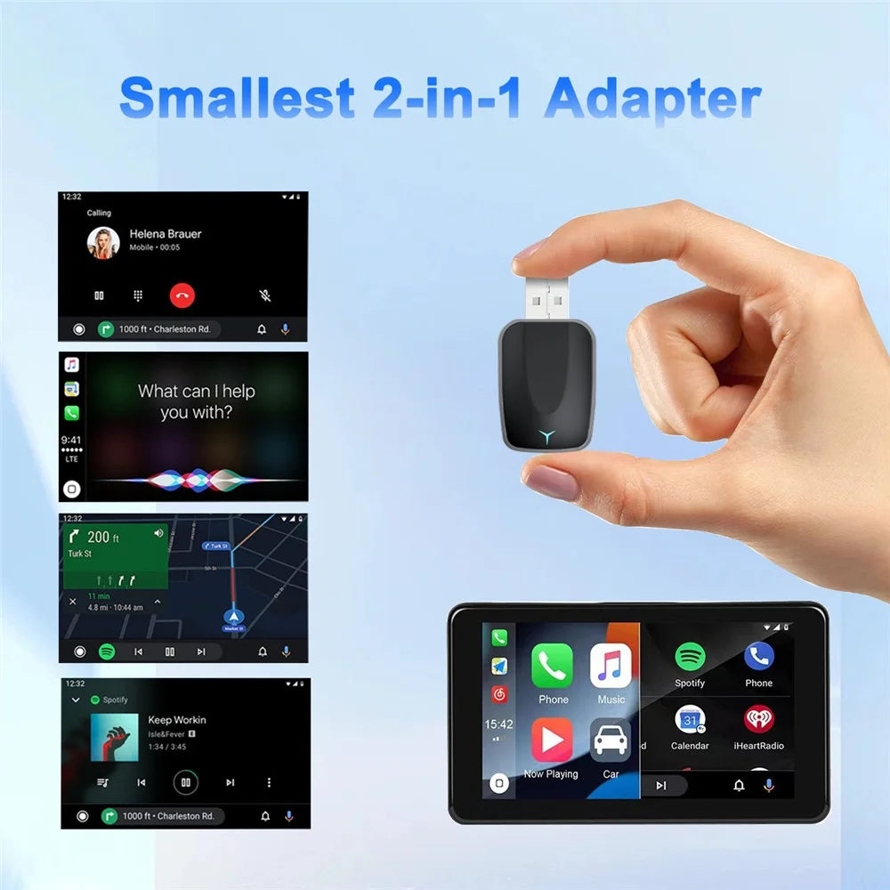 M34 2 in 1 AI Box Wireless Car Adapter for Upgrading Wired CarPlay / Android Auto to Wireless Compatible With Built-in CarPlay / Android Auto Vehicles - 4