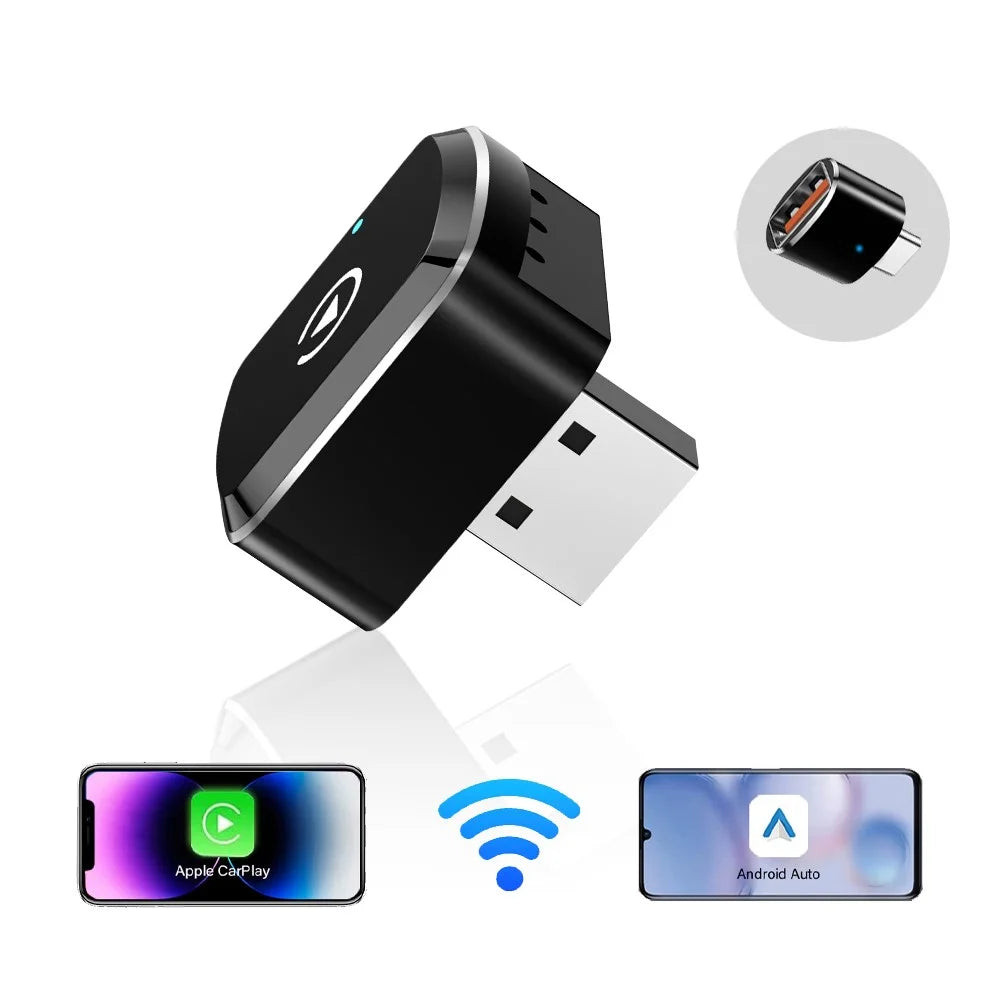 M39 2 in 1 AI Box Wireless Car Adapter for CarPlay / Android Auto Upgrade Wired to Wireless Compatible with Built-in CarPlay / Android Auto Vehicles - 1