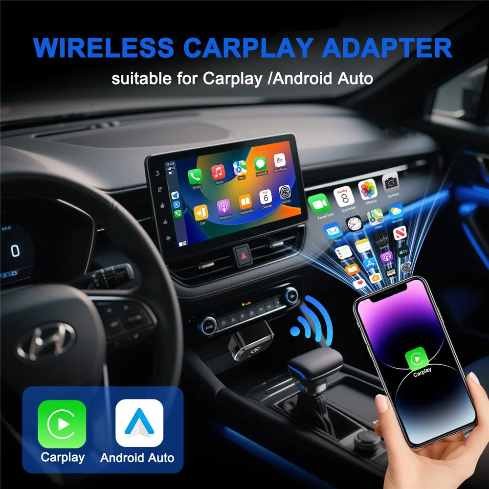 M39 2 in 1 AI Box Wireless Car Adapter for CarPlay / Android Auto Upgrade Wired to Wireless Compatible with Built-in CarPlay / Android Auto Vehicles - 6