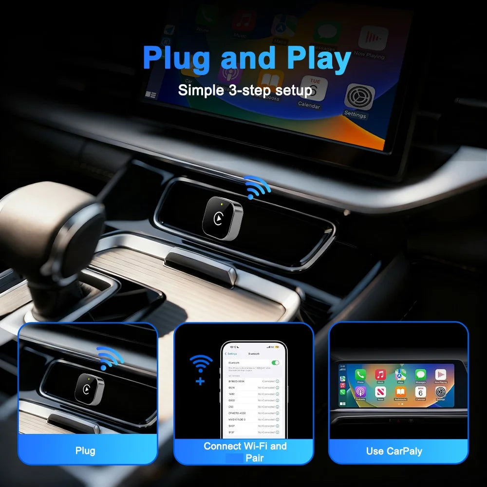 M68 2 in 1 AI Box Wireless Car Adapter for Car Play / Android Auto Vehicles Wired to Wireless Converter - 4