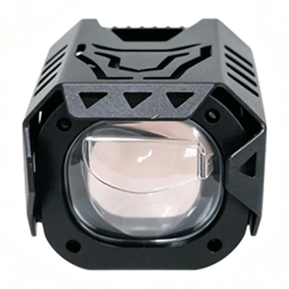 12V-48V Motorcycle LED Spotlight 6000LM IP65 45W Dual Beam Matrix Projector Motorcycle White Light - 2