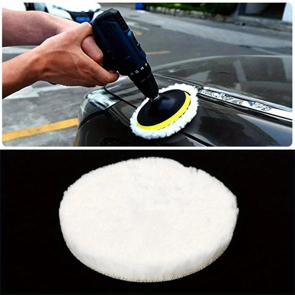 10Pcs 6 Inch Car Polishing Pads Set Wool Buffing Sponge Pads Kit for Car Cleaning Waxing - 4