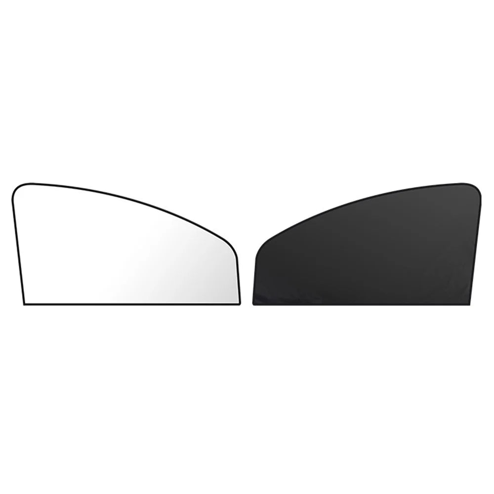 Titanium Silver Cloth Magnetic Car Sunshade UV Ray Block Window Sun Shade Curtain, (Co-driver Side, 80x50x20cm) - 5