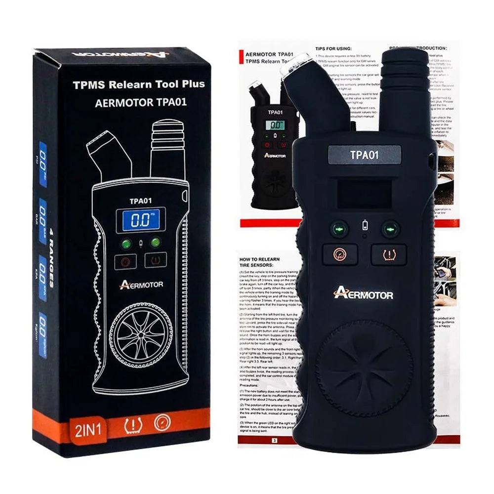 AERMOTOR TPMS 150 PSI Digital Car Tire Pressure Tester Detector Measurement Tool - 4