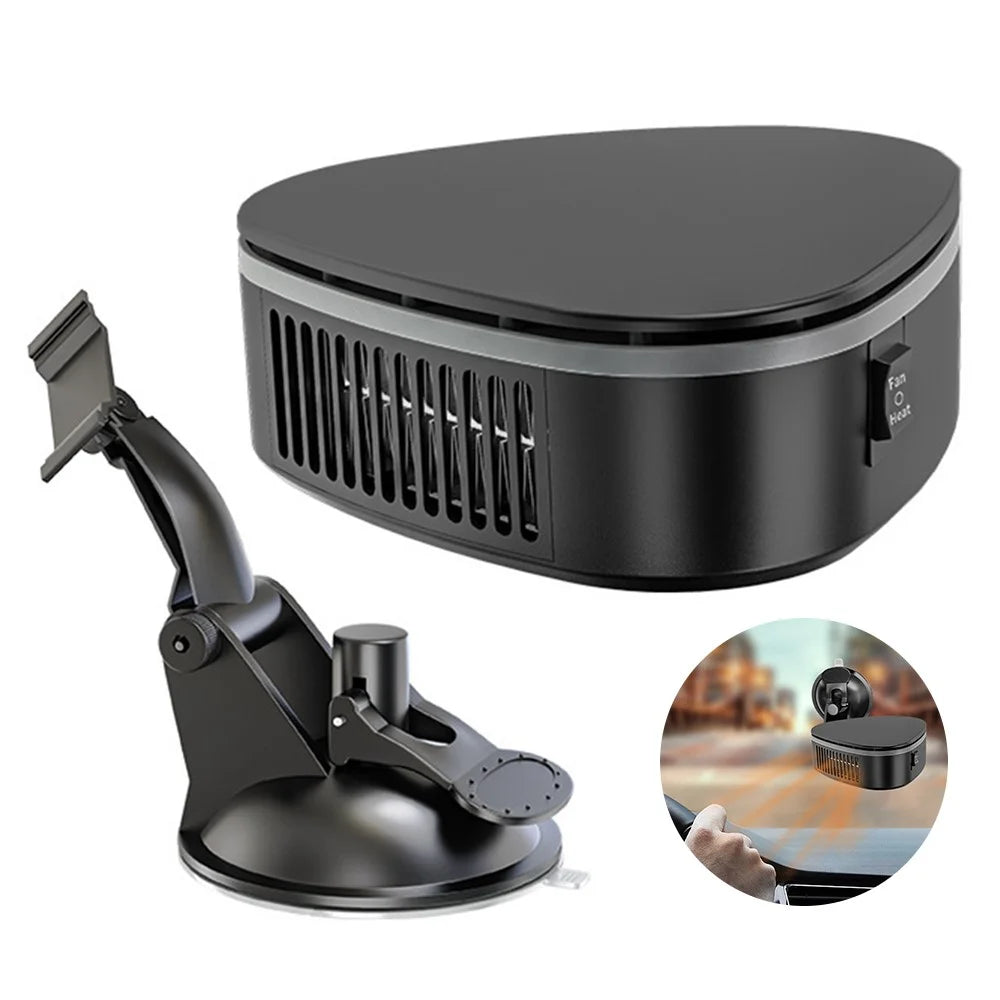 9741A 12V Portable Car Heater with Suction Bracket Defogger Defroster 2 in 1 Fast Heating / Cooling Fan, Purifying Version - 1