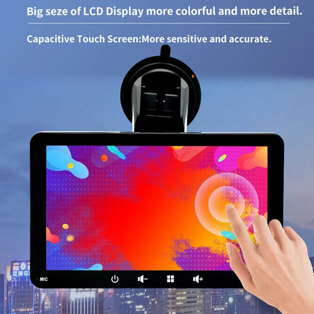 W507D 7-inch HD Touch Display Portable Car Play with 12-LED Camera, 2.4GHz WiFi Car Monitor, Suction Holder - 4