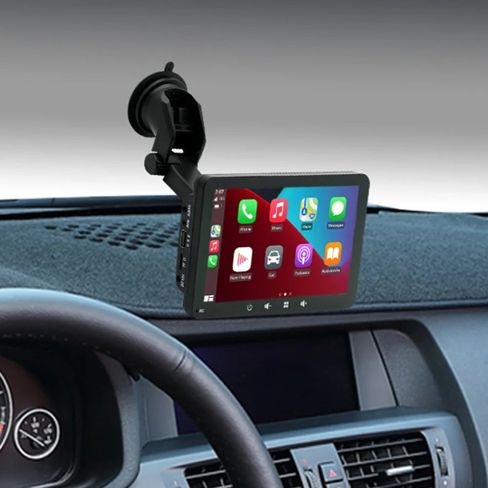 W507D 7-inch HD Touch Display Portable Car Play with 12-LED Camera, 2.4GHz WiFi Car Monitor, Suction Holder - 5