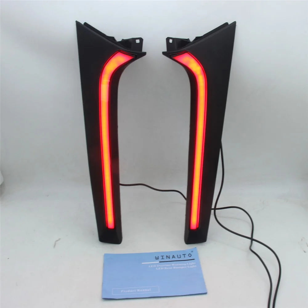 For Toyota Raize 2020-2022 1 Pair Car Rear Bumper Light Red LED DRL Turn Signal Brake Tail Lamp - Red - 3