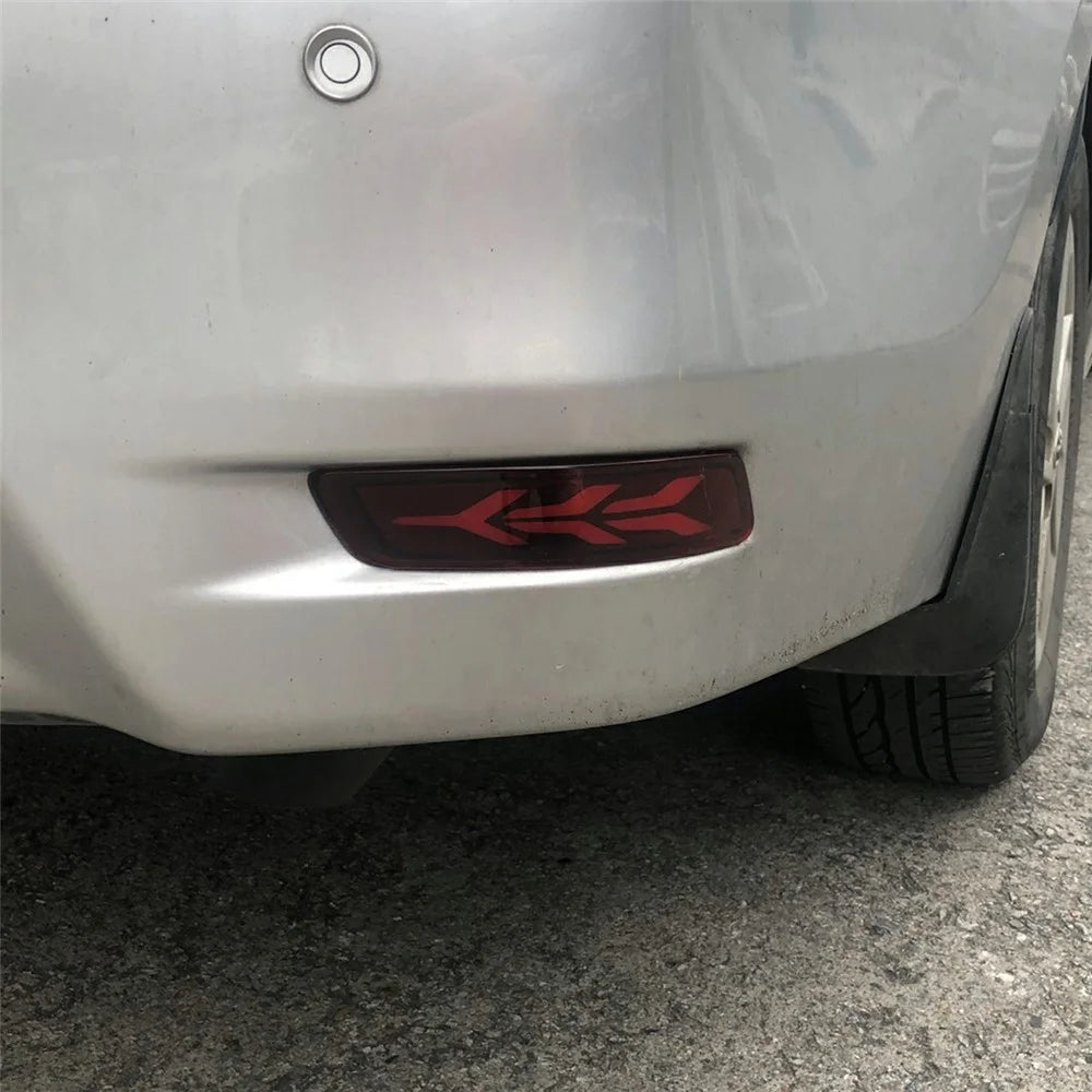 WINAUTO 2Pcs LED Rear Bumper Reflector Lights for Toyota Corolla 2014-2018 Multi-function Brake Light - 4