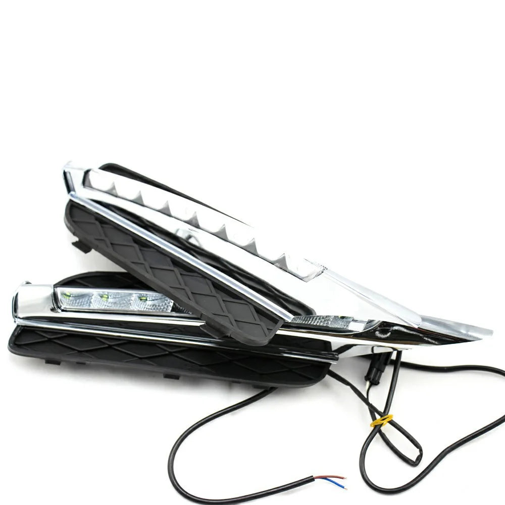 WINAUTO 1 Pair LED Daytime Running Lights for X5 E70 (2007-2010) Electroplating Clear Driving Light - 7