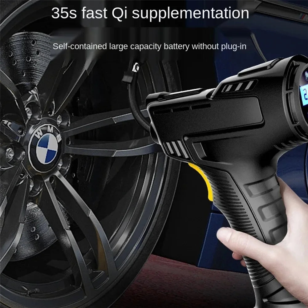 Rechargeable Wireless Electric Air Pump Digital Display Car Motorcycle Bike Tire Inflator - 4