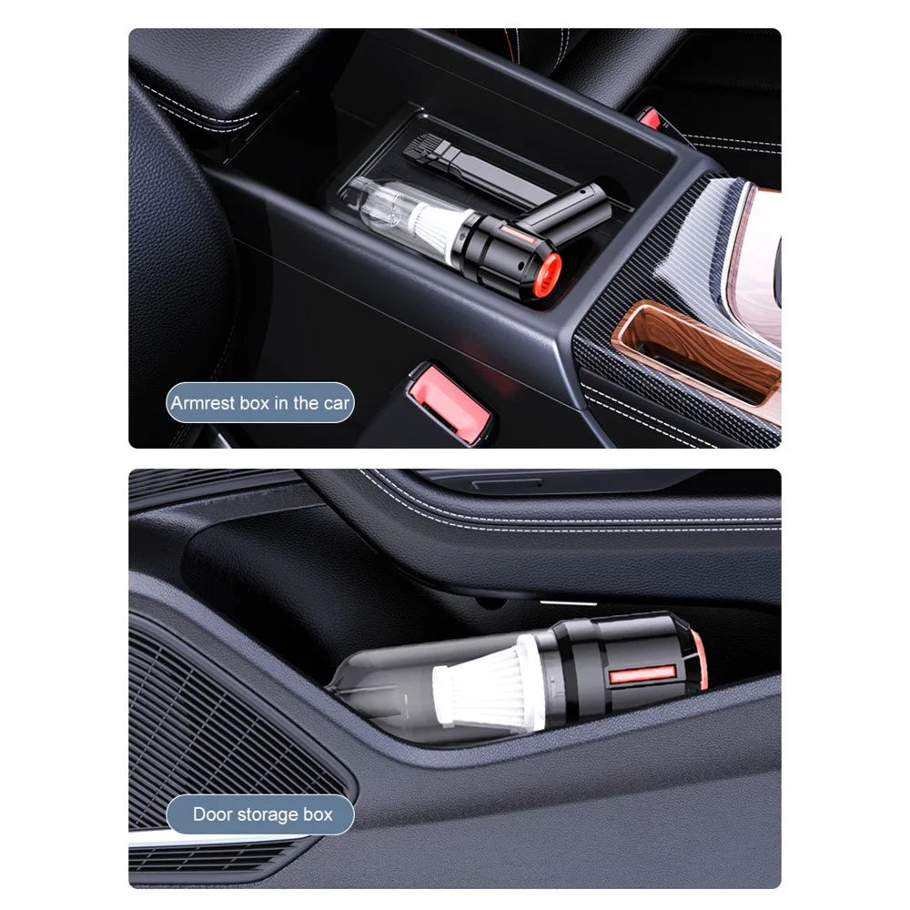 SUITU ST-6629 Cordless Handheld Vacuum Car Vacuum Cleaner Mini Rechargeable Dustbuster with Base - Black - 5