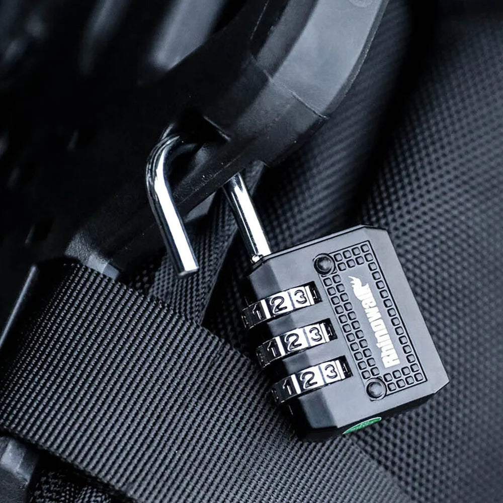 RHINOWALK XM10203 Motorcycle Bag Security Lock Zinc Alloy 3-Digit Anti Theft Combination Lock - Black - 5