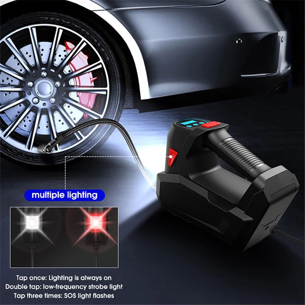 CARSUN c2814 Cordless Car Air Pump Smart Digital Display Auto Tire Air Compressor with LED Light - 6