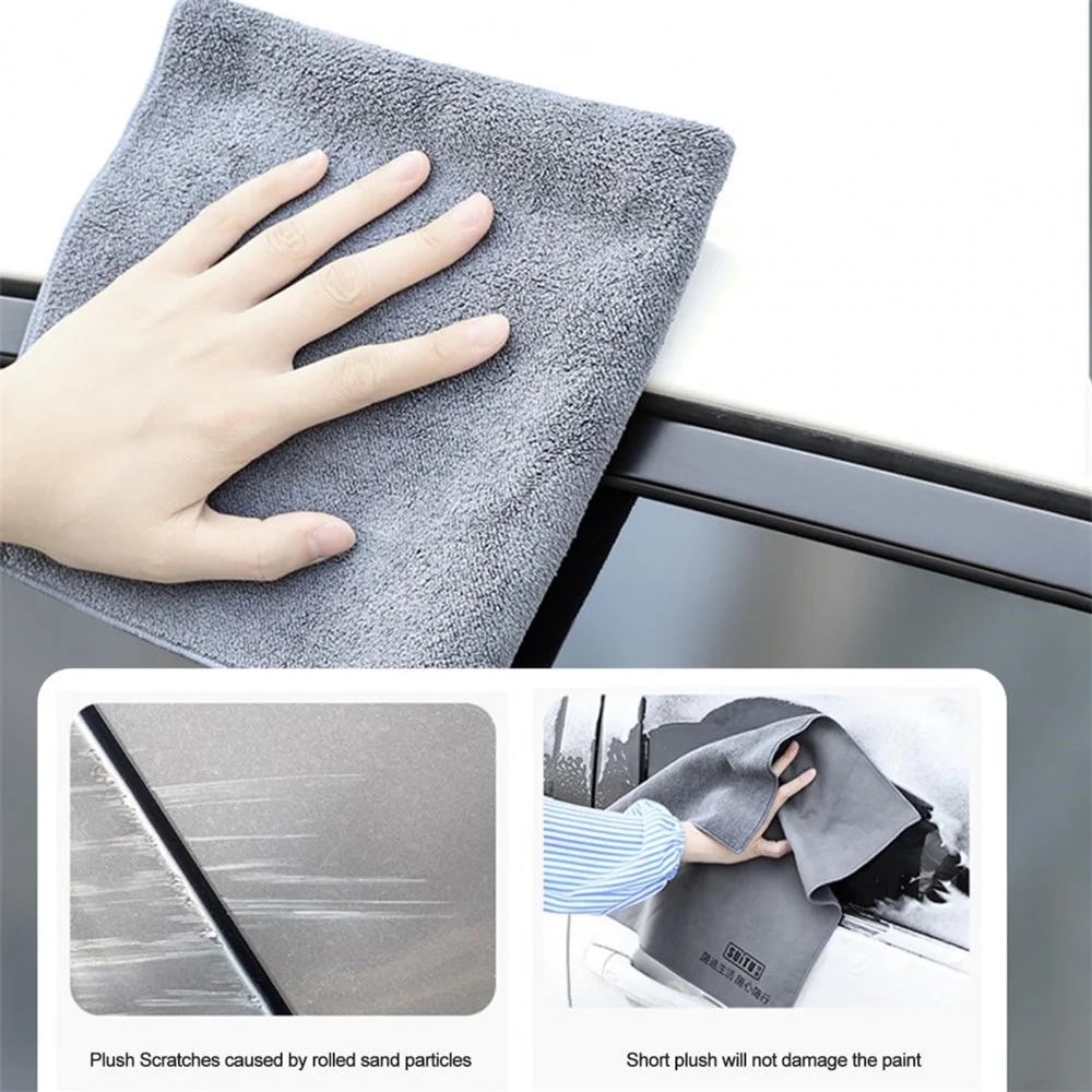 SUITU ST-9000-5A 30x40CM Soft Coral Fleece + Suede Cleaning Cloth Super Water-Absorbent Towel for Car, Home - 7