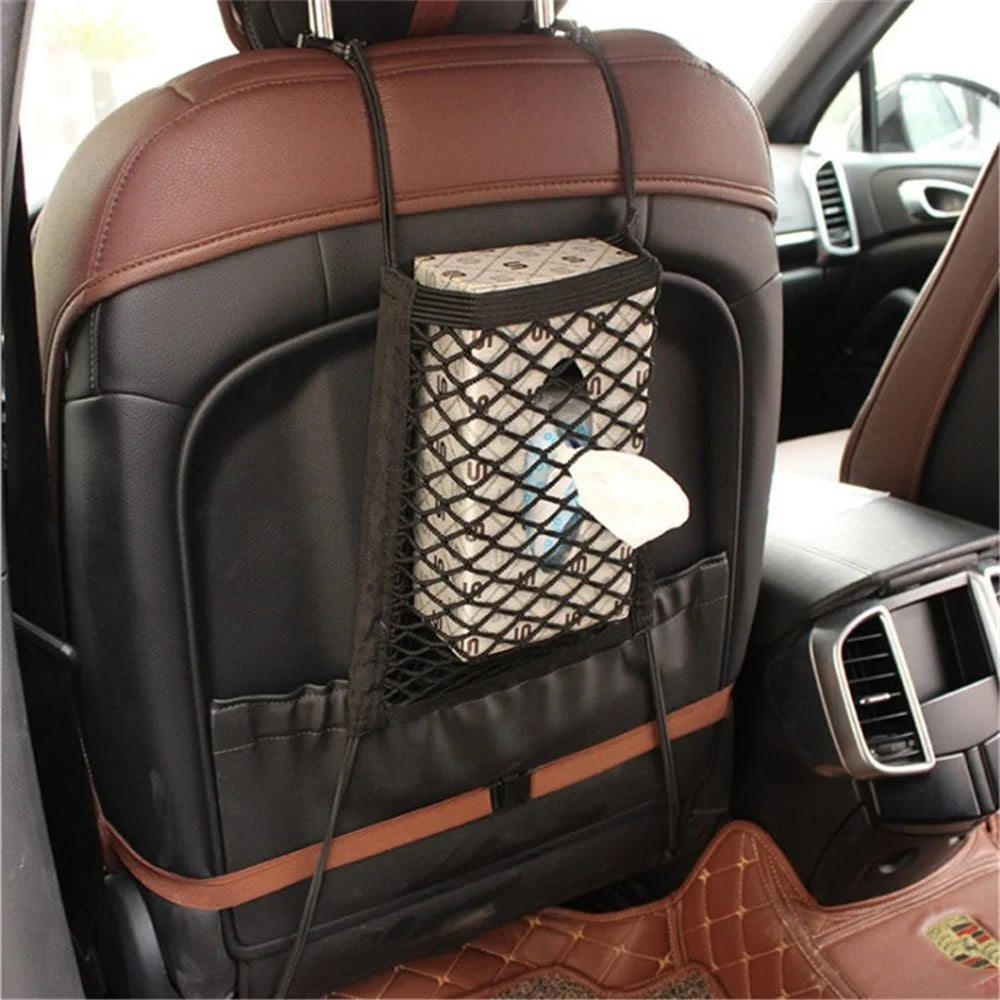 2-Layer Universal Car Seat Net Organizer Mesh Cargo Net Pouch Driver Storage Netting Pouch - 3