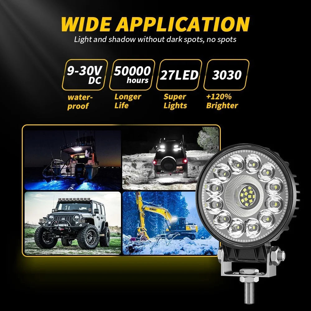 4-inch Car SUV Off-Road Floodlight Spotlight Round Vehicle Driving Headlight - 3