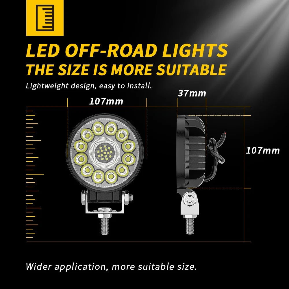 4-inch Car SUV Off-Road Floodlight Spotlight Round Vehicle Driving Headlight - 6