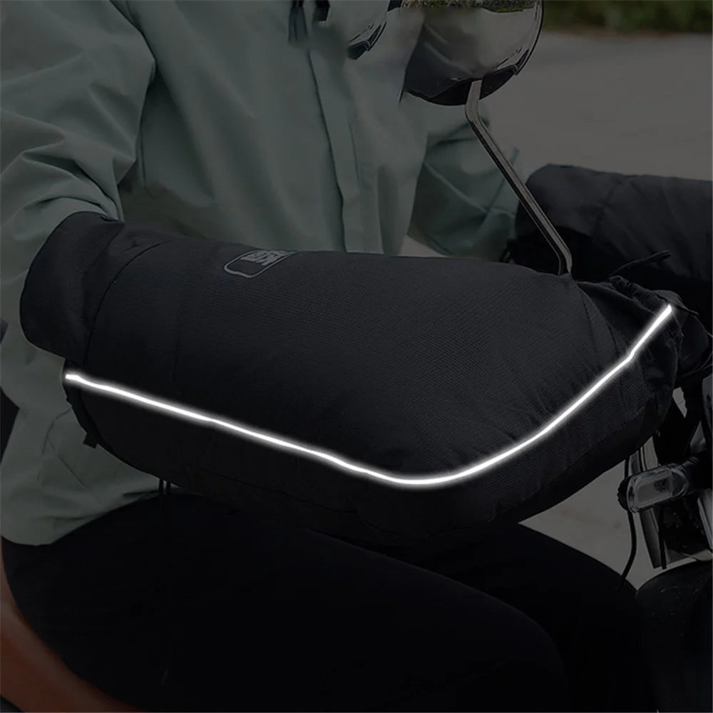 WUPP CS-1506A2 1 Pair Motorcycle Handle Gloves Winter Electric Bicycle Warm Handlebar Cover, Small Opening - 4