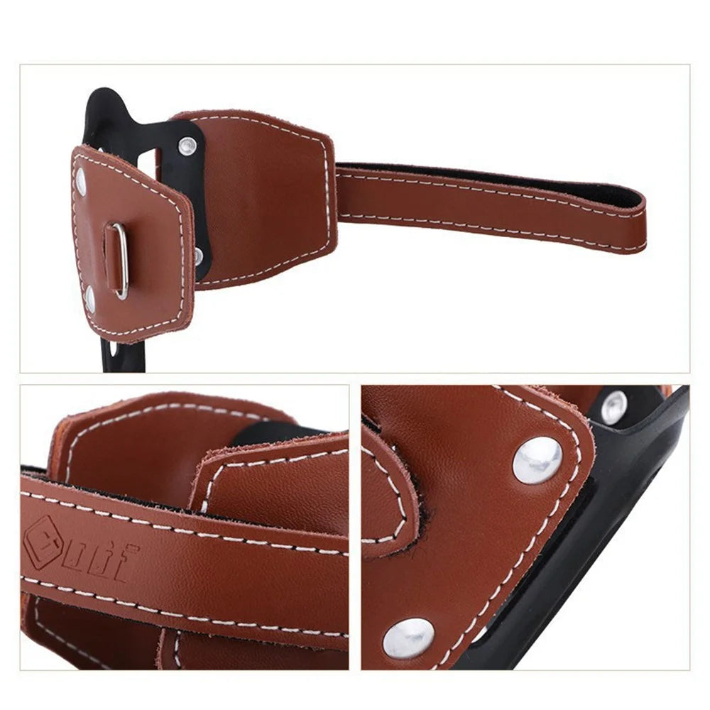 ODI Genuine Cow Leather Bottle Cage Bike Mount Water Bottle Holder, with Screw - Brown - 5