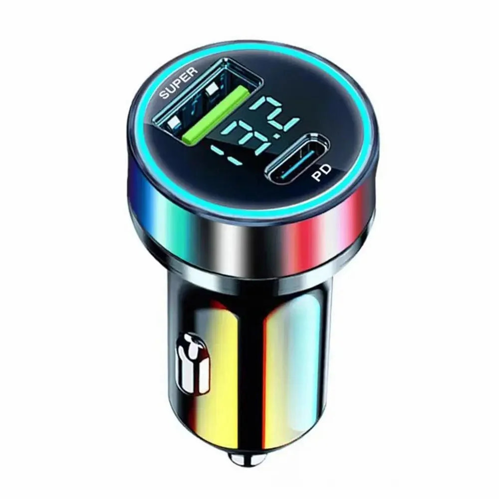 D3-PD 120W USB+Type-C Fast Car Charger Power Adapter for Cell Phone, Tablet, Camera - 2