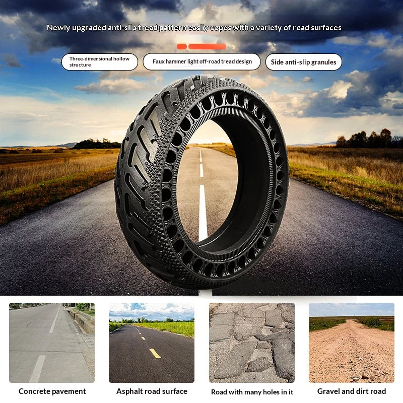 10x2.75 Inch Honeycomb Solid Tire 70 / 65-6.5 for Ninebot Balance Scooter Anti-Puncture Rubber Replacement Tyre - 10X2.75 / 6.5 (70 / 60 / 6.5) - 5
