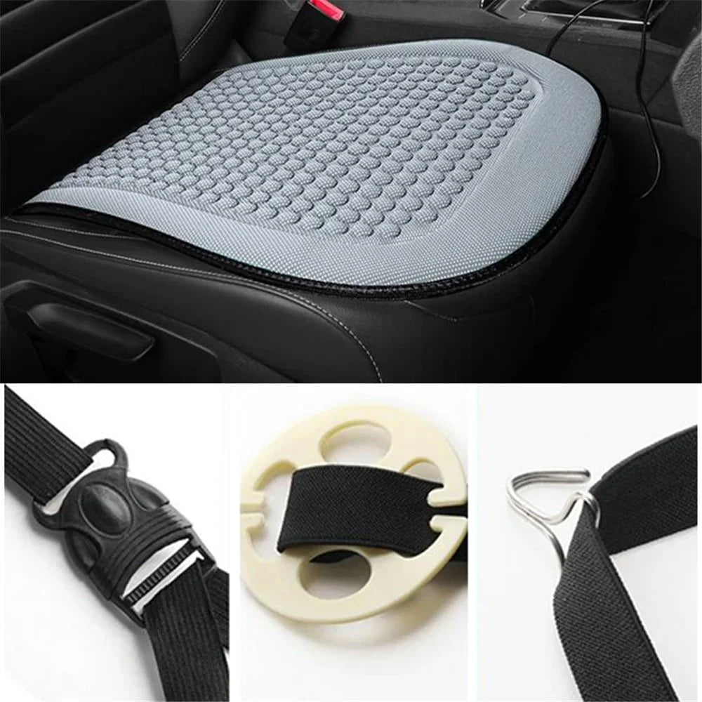 2Pcs Car Truck Front Seat Cushion Cool Breathable Fatigue Relief Vehicle Seat Pad - Grey - 3