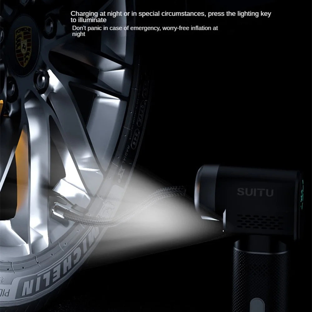 SUITU ST-5518 Car Cordless Inflatable Pump Multifunctional Portable Mini Pump with Lighting - 7