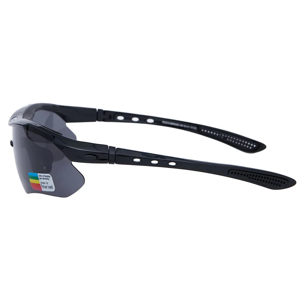 ROCKBROS Polarized Sports Sunglasses UV Protection Outdoor Sports Cycling Glasses - Black - 3