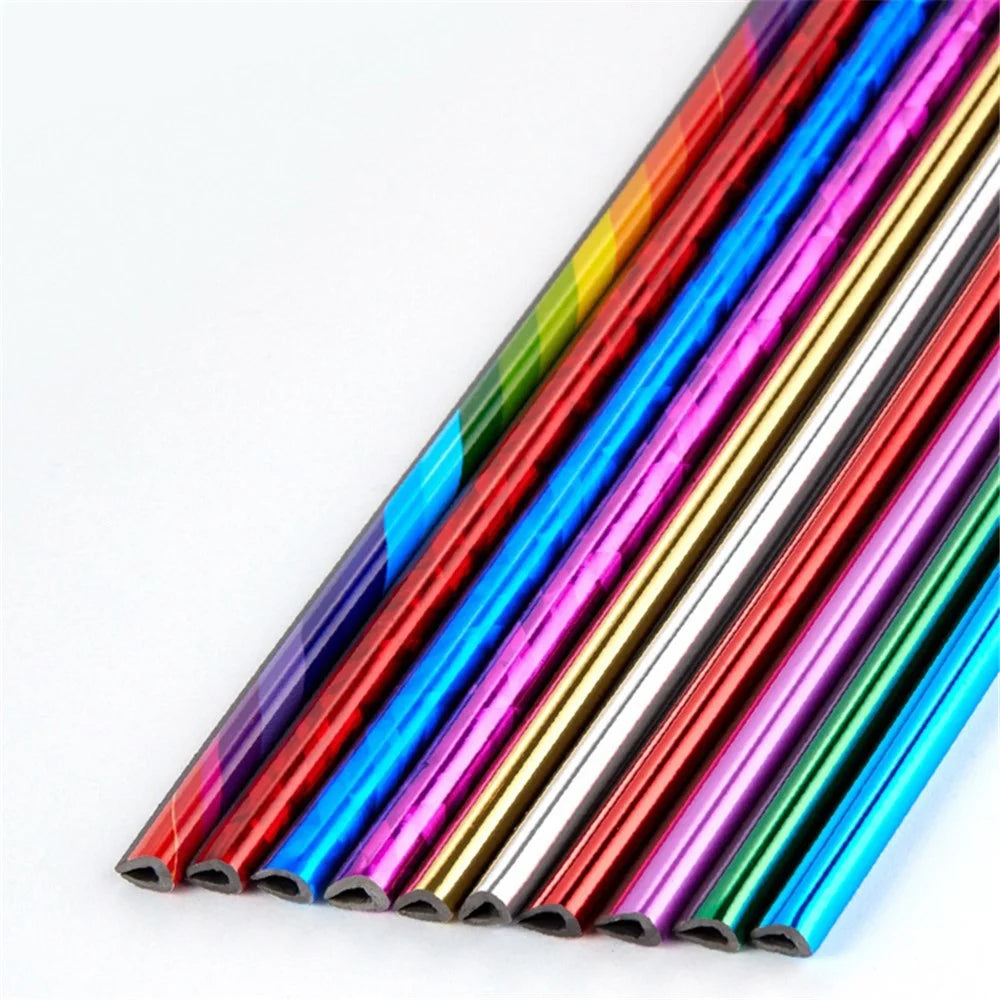10Pcs Car Air Outlet Decorative Strips Vehicle Trim Air Vent Flexible PVC Decor Strips - Blue - 5