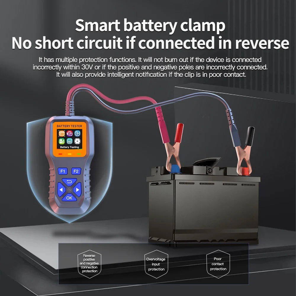K1S Car Battery Tester 12V 24V 30V Lead Acid Battery Analyzer with CCA SOH Internal Resistance Test for Auto Motorcycle - 7