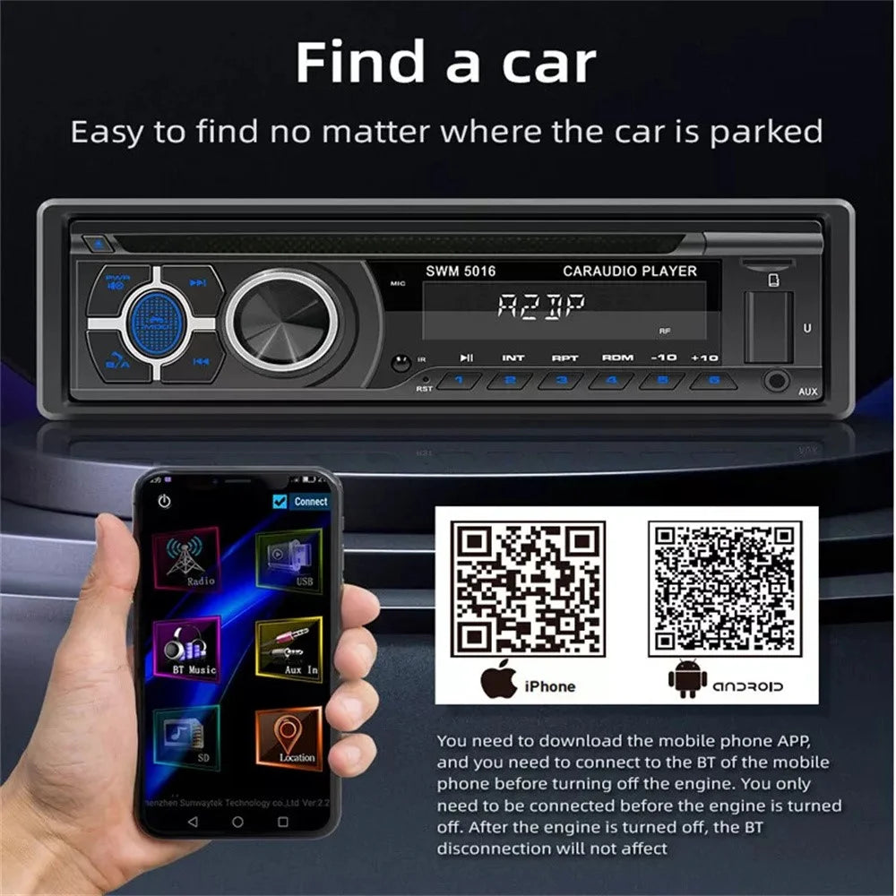 SWM-5015 Single Din Car MP3 Player Bluetooth-compatible Multimedia FM Radio CD VCD DVD Player - 5