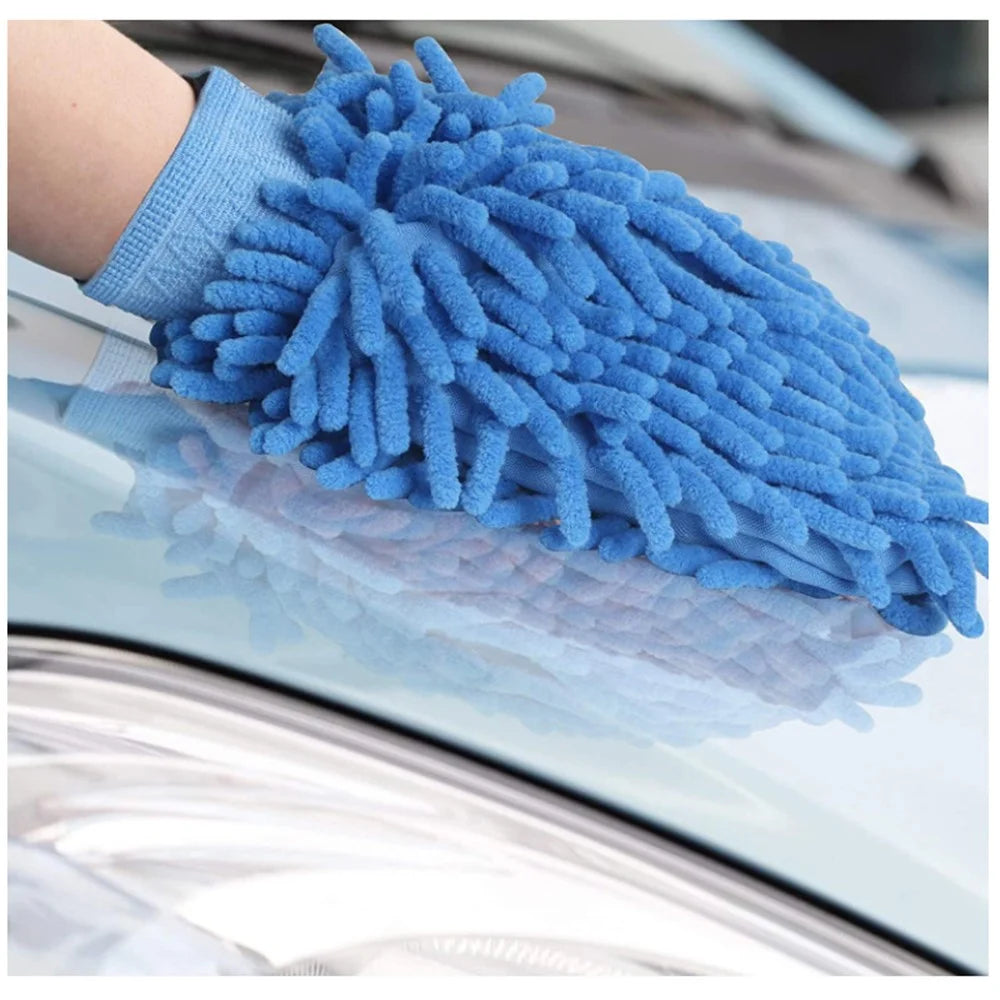 HX2020122117 17pcs Car Wheel Tire Cleaning Brush Kit Long Soft Wheel Brush Microfiber Cloth Dirt Dust Clean Tools Set - 5