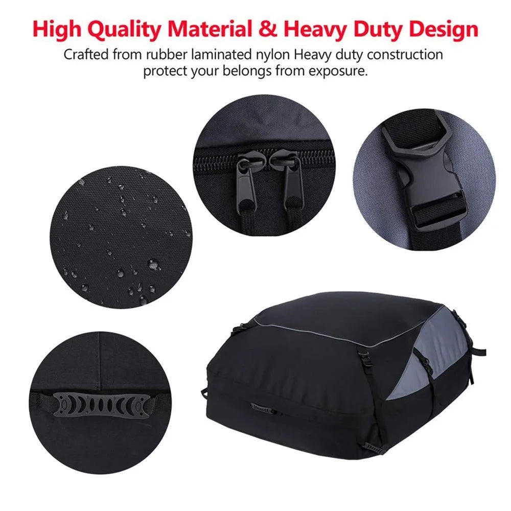 160x110x45cm TJF125222 Car Rooftop Cargo Carrier Bag Waterproof Cargo Roof Bag Rooftop Carrier, Size: L - 7