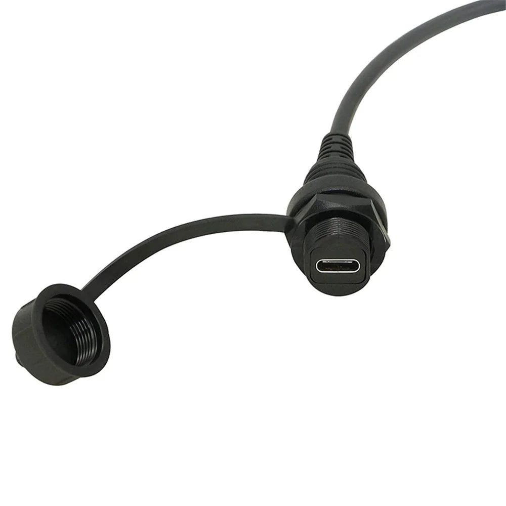 1m PC Extension Cable USB C 2.0 Male to Female Adaptor Cord Dashboard Data Cable for Desktop Computer Support Charging Data Sync - Black - 7